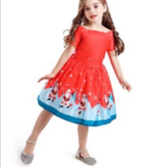 🆕 🧑‍🎄🎄Girls Christmas Santa Clause Dress - Picture 6 of 6
